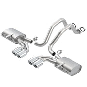 Corvette Exhaust System - Borla Catback Touring/4 Oval 4.25"x3.5" Tips Rolled/Angle : 1997-2004 C5 & Z06,Exhaust